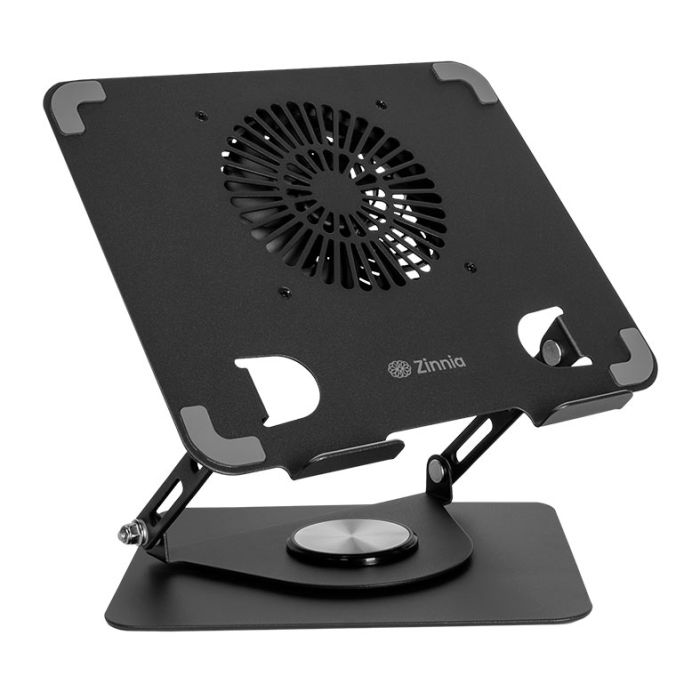 Base Para Notebook Zinnia Aria, Ate 17.3 Pol, Com Fan, Preto,  ZNO-ARI-AL01