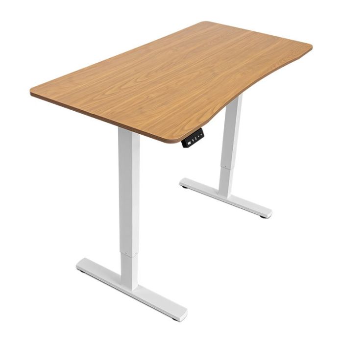Mesa Office Zinnia Astera, 120cm, Com Regulagem de Altura, Nogueira Claro, ZNO-ASRA12-WD01