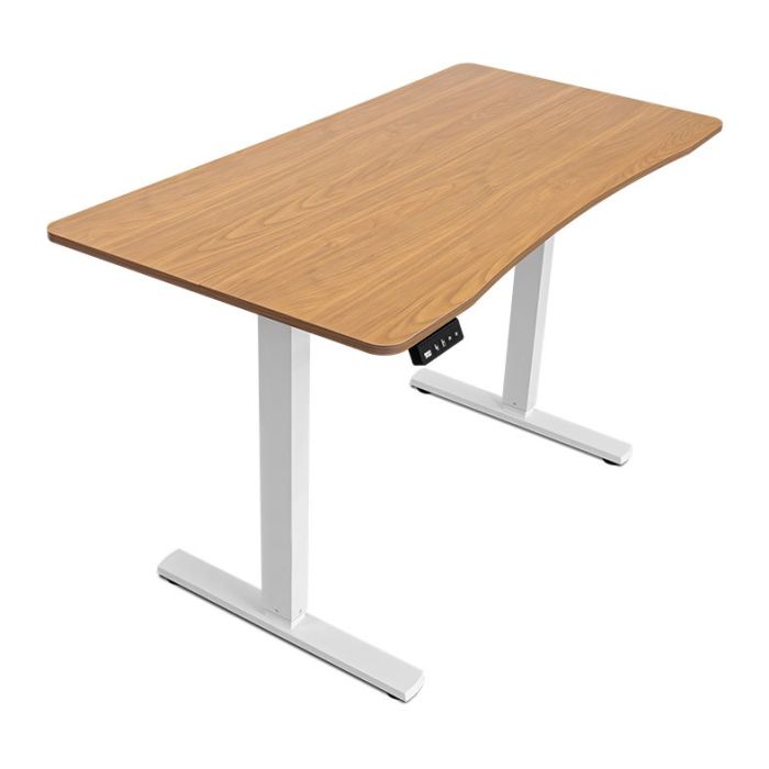Mesa Office Zinnia Astera, 120cm, Com Regulagem de Altura, Nogueira Claro, ZNO-ASRA12-WD01