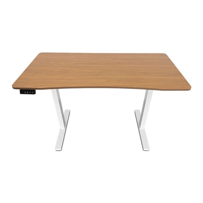 Mesa Office Zinnia Astera, 120cm, Com Regulagem de Altura, Nogueira Claro, ZNO-ASRA12-WD01