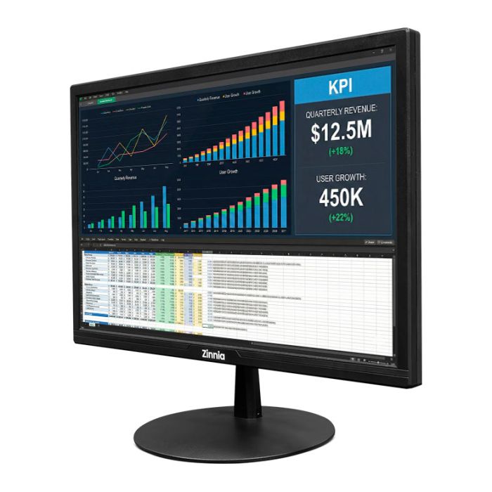 Monitor Zinnia Delfos DF19, 19 Pol, TN, HD, sRGB 95, 75Hz, VGA/HDMI, ZNO-DFO19-BL01
