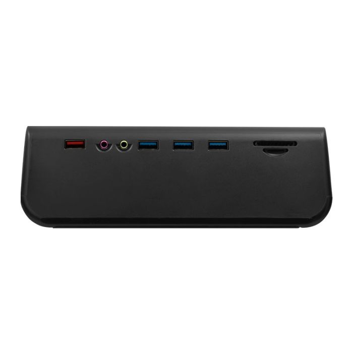 Suporte Para Monitor de Mesa Zinnia Lumna 100 VPro, Porta Conexoes, 650x200x60, Preto, ZNO-LMNA100PRO-BL01