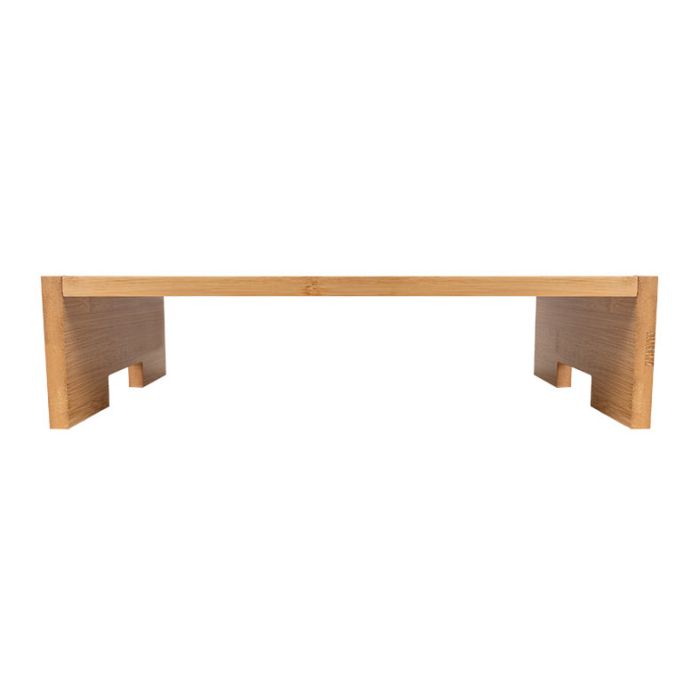 Base de Mesa Para Notebook ou Monitor Zinnia, Com Organizador, Bambu, ZNO-ONM2-NT