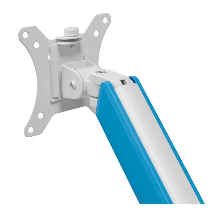 Suporte Articulado Para Monitor Zinnia Nimbo 110 Soft Blue Edition, 13 Pol a 32 Pol, Branco, ZNO-SBLUE110-WL01