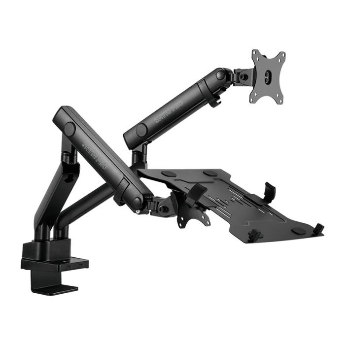 Suporte Articulado Para Notebook e Monitor Zinnia SNT10 PRO, 17 Pol., a 32 Pol., ZNO-SNTPRO-BL01