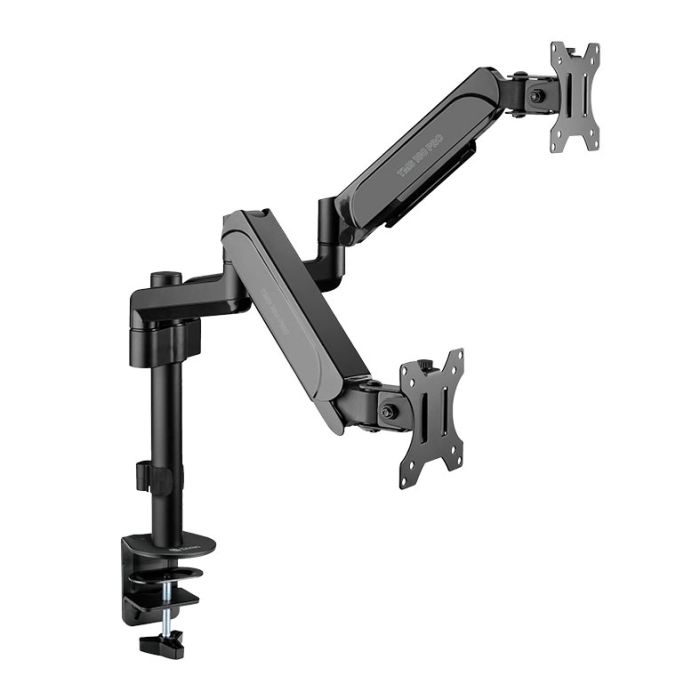 Suporte Articulado Para 2 Monitores Zinnia TMS 180 PRO, 17 Pol., a 32 Pol., Preto, ZNO-TMS180PRO-BL01
