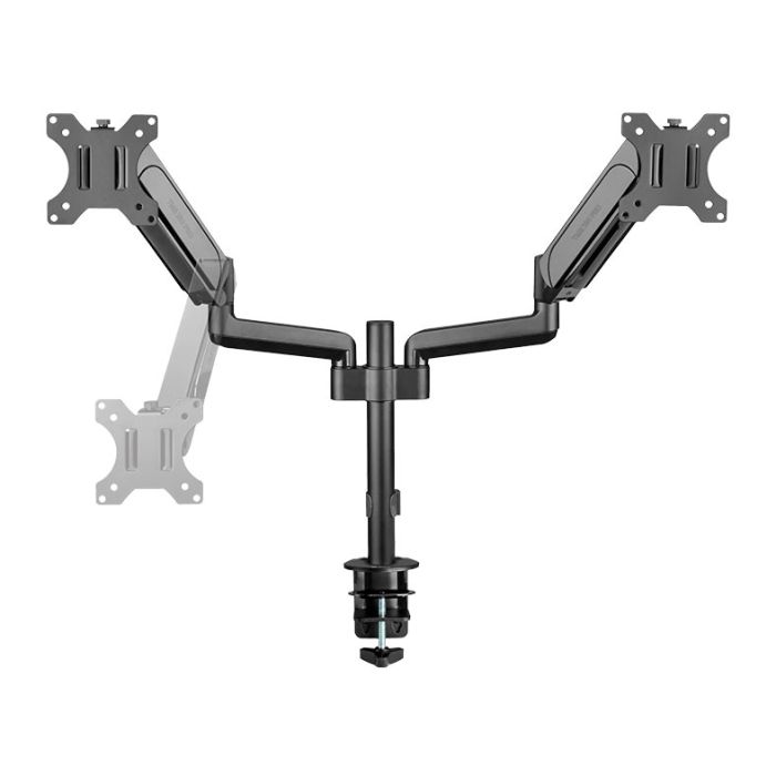 Suporte Articulado Para 2 Monitores Zinnia TMS 180 PRO, 17 Pol., a 32 Pol., Preto, ZNO-TMS180PRO-BL01