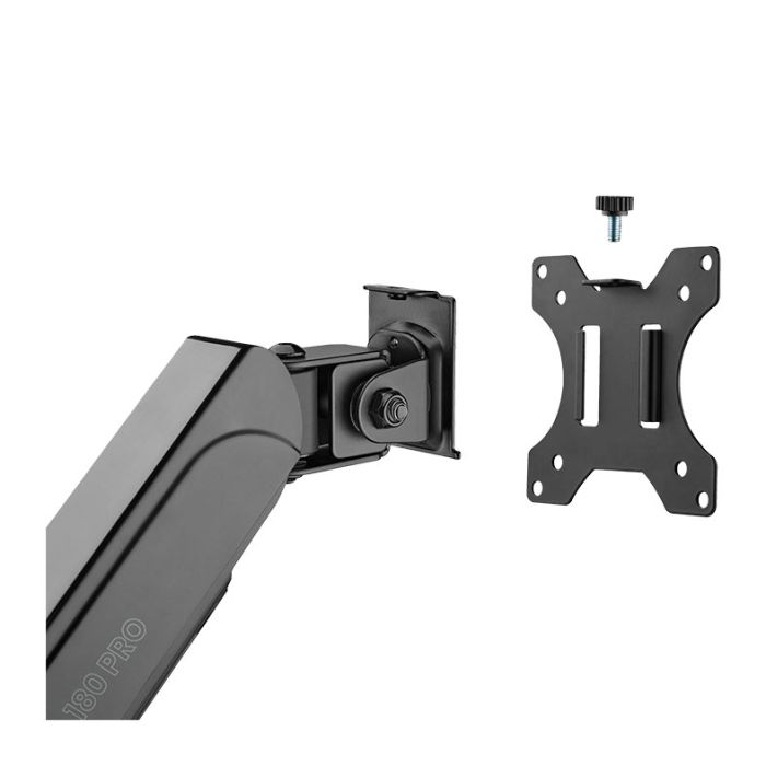 Suporte Articulado Para 2 Monitores Zinnia TMS 180 PRO, 17 Pol., a 32 Pol., Preto, ZNO-TMS180PRO-BL01