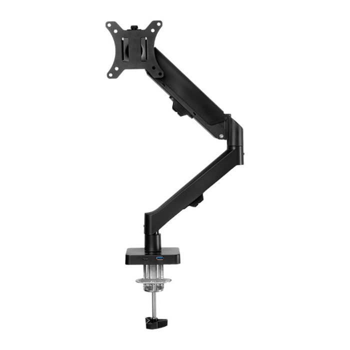 Suporte Articulado Para Monitor Zinnia Nimbo 110, 13 Pol a 32 Pol, Pistão a Gás, USB 3.0 / USB-C, Preto, ZNO-USB110-BL01-V2