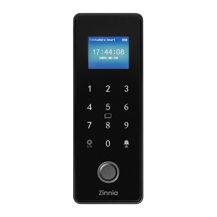 Fechadura Smart Zinnia Avalon, Preto, ZNS-AVL-BL01