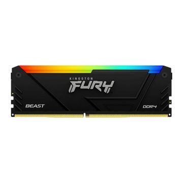 Memoria Kingston Fury Beast, RGB, 16GB (1x16GB), DDR4, 3200MHz, C16, Preto, KF432C16BB12A-16WP