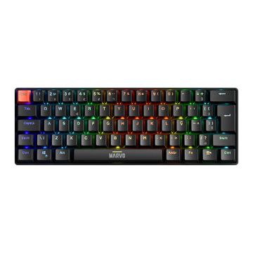 Teclado Mecanico Marvo KG933G, RGB, ABNT2, Switch Vermelho, Preto, KG933G-BK