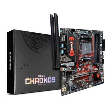 Placa Mae Pichau Chronos B550M-CR WiFi, DDR4, Socket AMD AM4, M-ATX, Chipset AMD B550, PCH-B550M-CRWIFI