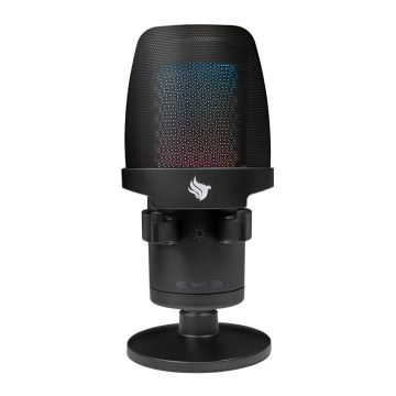 Microfone Pichau Izar V2 Pro PRV, RGB, USB, Preto, PG-IZRPRV-B02
