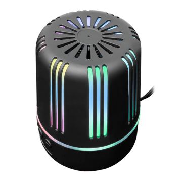 Caixa de Som R8 SP-09, Rainbow, 3W RMS, Bluetooth, Preto, R8-SP-09