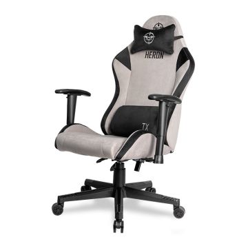 Cadeira Gamer TGT Heron TX Tecido, Preto e Cinza, TGT-HRTX-FB01