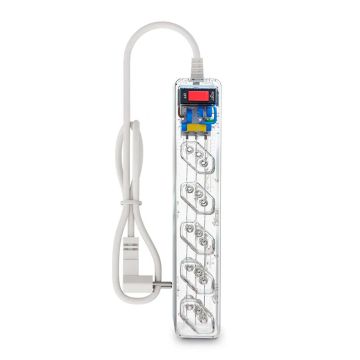 Filtro de Linha DPS Clamper iClamper Energia 5 Tomadas LCF, 1m, Transparente, 023460