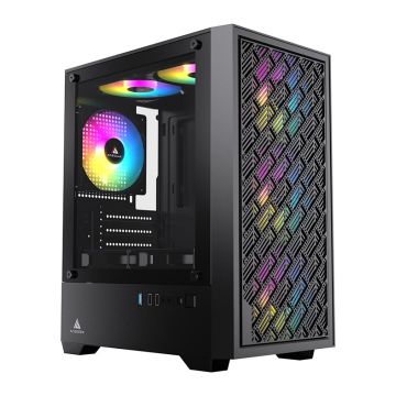 Gabinete Gamer Acegeek Matrix, Mid-Tower, Lateral de Vidro, Preto, AG-MATRIX-BK