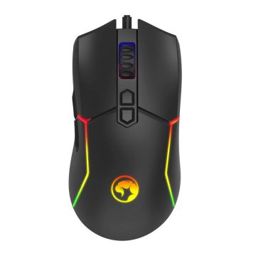 Mouse Gamer Marvo M655, RGB, USB, 12000DPI, 7 Botoes, Preto, M655