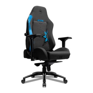 Cadeira Gamer Mancer Cycles Z Season, Espuma Moldada, Braco 4D, Preto e Azul, MCR-CCS-BLU