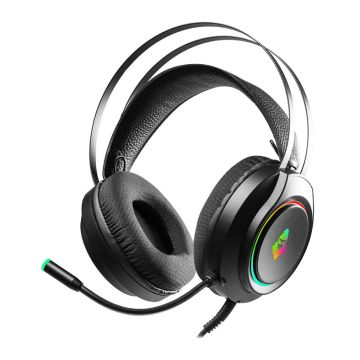 Headset Gamer Mancer Crater, Rainbow, Drivers 50mm, Preto, MCR-CRT-RGB01