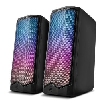 Caixa de Som Mancer Helmet, RGB, 2x3W RMS, USB, Preto, MCR-HMT-RGB01