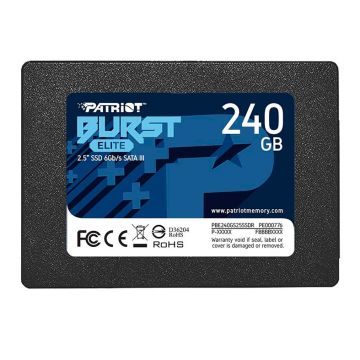 SSD Patriot Burst Elite, 240GB, Sata III 6GB/s, Leitura 450 MB/s, Gravacao 320 MB/s, PBE240GS25SSDR