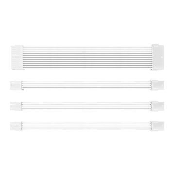 Kit Cabo Sleeved Pichau CS110, 24P+8P+PCIe 2x8P, Branco, PCH-CS110-WHT02