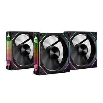 Kit Ventoinhas Pichau Ventus NX, ARGB, 3x120mm, Preto, PCH-VTNX3-BK01