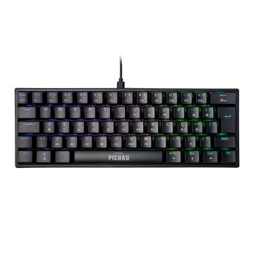 Teclado Mecanico Pichau Aurum V60, RGB, PBT, Switch Huano Vermelho, Preto, PG-ARML-RGB01