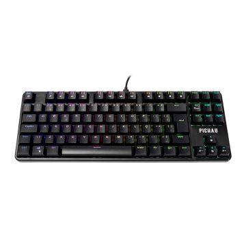 Teclado Mecanico Pichau Aurum V80, RGB, Switch Huano Vermelho, Preto, PG-ARMT-RGB01