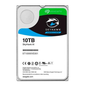 HD Seagate SkyHawk AI 10TB, 3.5, 7200 RPM, Sata III 6GB/s, Cache 256MB, ST10000VE001