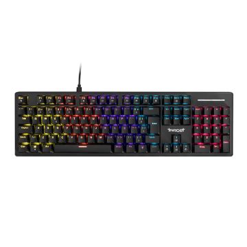 Teclado Mecanico TGT Sherman V3, Rainbow, ABNT2, Switch Huano Azul, Preto, TGT-SHR-RBW03