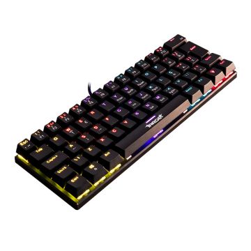 Teclado Mecanico TGT Sherman V3 C1, Rainbow, ABNT2, Switch Marrom, Preto, TGT-SHRC-BR01