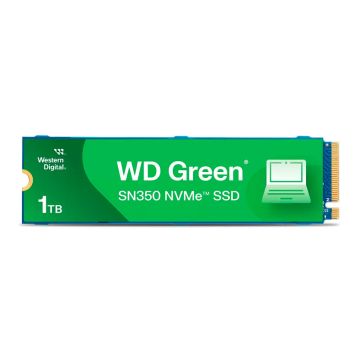SSD WD Green SN350, 1TB, M.2 2280, PCIe NVMe, Leitura 2400 MB/s, Gravacao 1850 MB/s, WDS100T2G0C