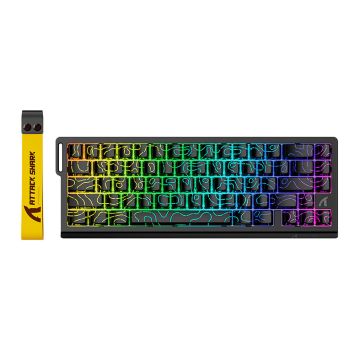 Teclado Magnetico Attack Shark X68 HE, RGB, Switch Magnetico Linear, Black Contours, X68-HE-BLACK-CONTOURS