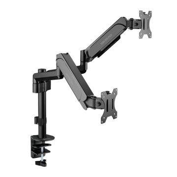 Suporte Articulado Para 2 Monitores Zinnia TMS 180 PRO, 17 Pol., a 32 Pol., Preto, ZNO-TMS180PRO-BL01