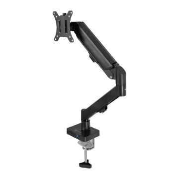 Suporte Articulado Para Monitor Zinnia Nimbo 110, 13 Pol a 32 Pol, Pistão a Gás, USB 3.0 / USB-C, Preto, ZNO-USB110-BL01-V2