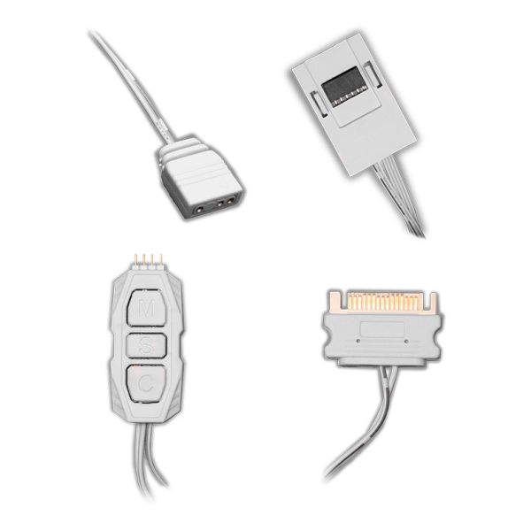 Kit Ventoinhas Mancer Ventus ZX, RGB, 3x120mm, Branca, MCR-VTZX-WH01