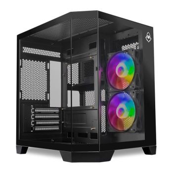  Gabinete Gamer Mancer CV700B, Mini-Tower, Lateral de Vidro, Com 2 Fans, Preto, MCR-CV700B-BK-2F