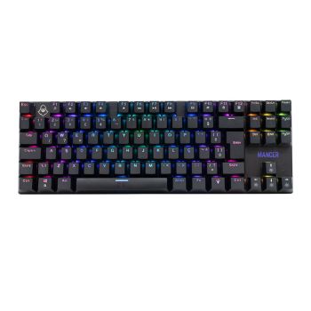 Teclado Mecanico Gamer Mancer Ghoul MK2, RGB, ABNT2, Switch Huano Marrom, Preto, MCR-GHM2-RGB01BW