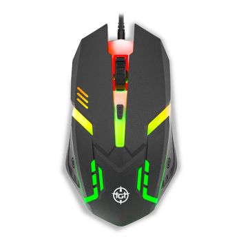 Mouse Gamer TGT GM25, Rainbow, 2400DPI, 4 Botoes, Preto, TGT-GM25-BL01