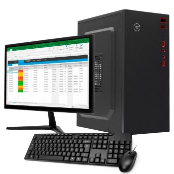 PC Home Completo Mancer, Ryzen 5 4500, GT 610 2GB, 8GB DDR4, SSD M.2 240GB + Monitor